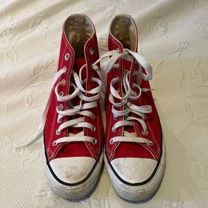 Converse Red High-Top Sneakers